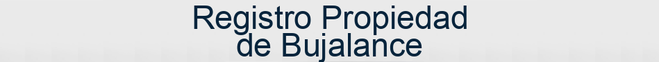 Registro Propiedad de Bujalance