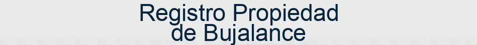 Registro Propiedad de Bujalance