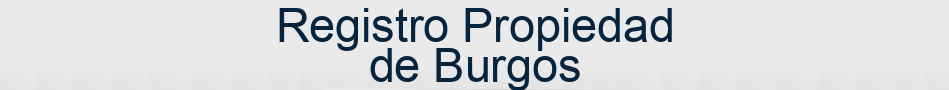 Registro Propiedad de Burgos