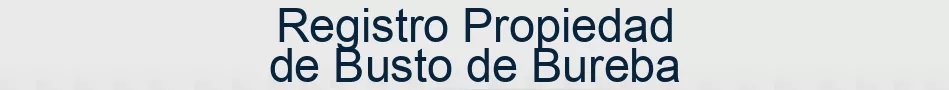 Registro Propiedad de Busto de Bureba
