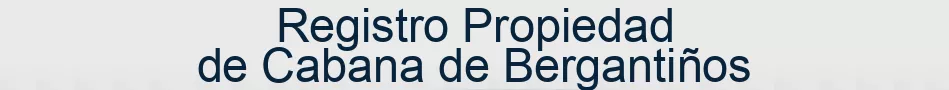 Registro Propiedad de Cabana de Bergantiños