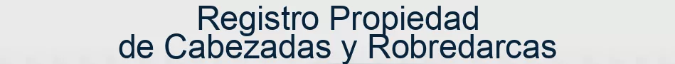 Registro Propiedad de Cabezadas y Robredarcas