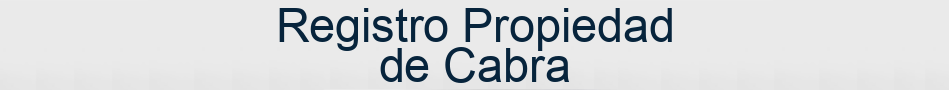 Registro Propiedad de Cabra