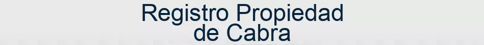 Registro Propiedad de Cabra