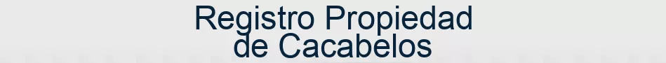 Registro Propiedad de Cacabelos