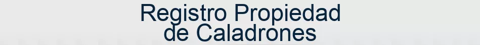 Registro Propiedad de Caladrones