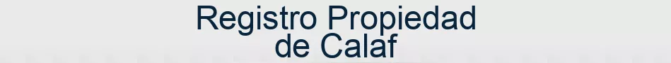 Registro Propiedad de Calaf