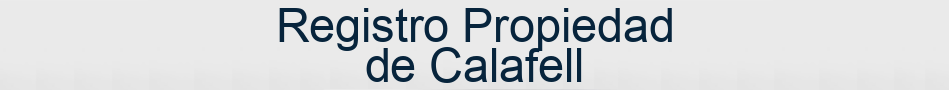 Registro Propiedad de Calafell