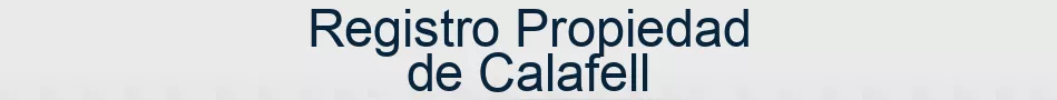 Registro Propiedad de Calafell