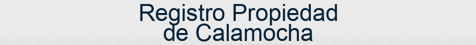 Registro Propiedad de Calamocha