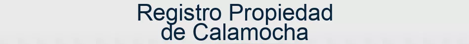Registro Propiedad de Calamocha