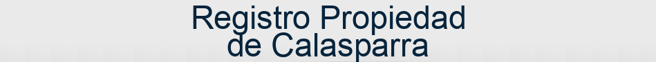 Registro Propiedad de Calasparra