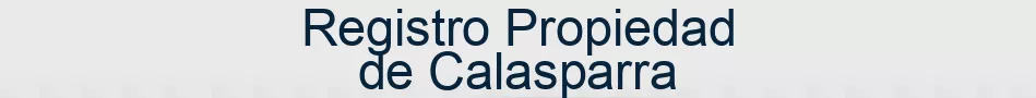 Registro Propiedad de Calasparra