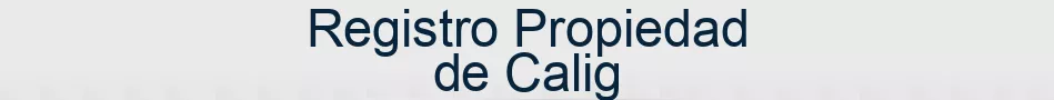 Registro Propiedad de Calig