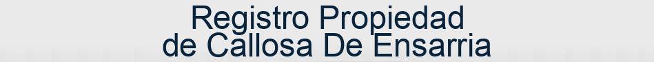 Registro Propiedad de Callosa De Ensarria