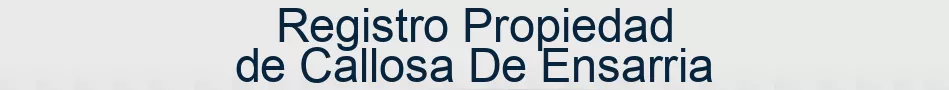 Registro Propiedad de Callosa De Ensarria