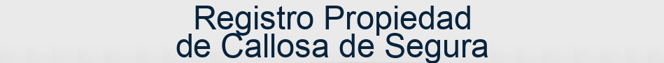 Registro Propiedad de Callosa de Segura