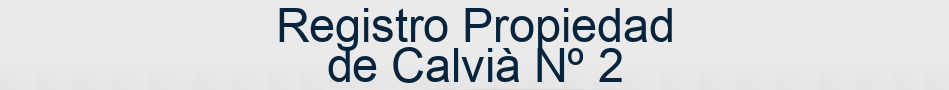 Registro Propiedad de Calvià Nº 2