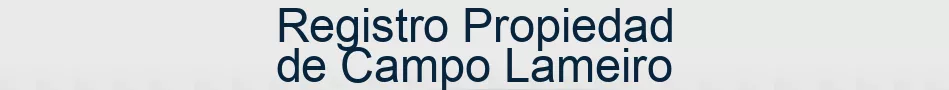 Registro Propiedad de Campo Lameiro