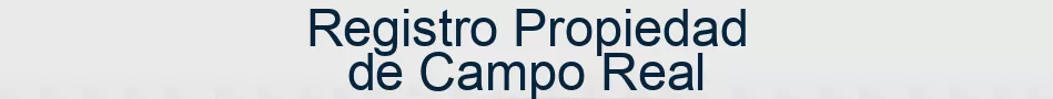 Registro Propiedad de Campo Real