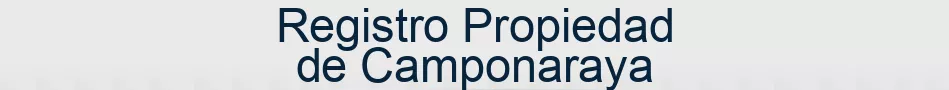 Registro Propiedad de Camponaraya