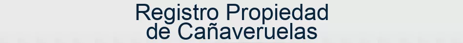 Registro Propiedad de Cañaveruelas