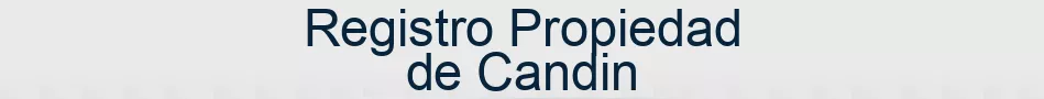 Registro Propiedad de Candin