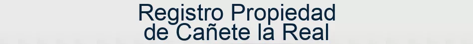 Registro Propiedad de Cañete la Real