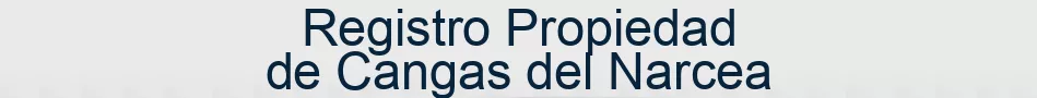 Registro Propiedad de Cangas del Narcea