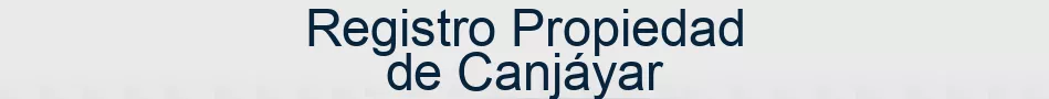 Registro Propiedad de Canjáyar