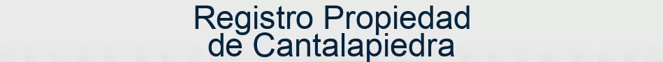 Registro Propiedad de Cantalapiedra