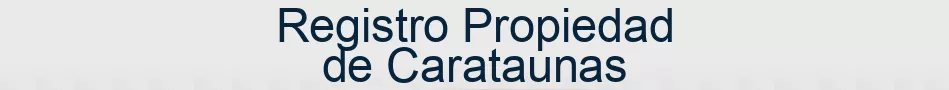 Registro Propiedad de Carataunas