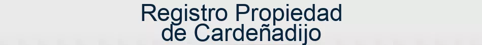 Registro Propiedad de Cardeñadijo