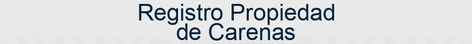Registro Propiedad de Carenas
