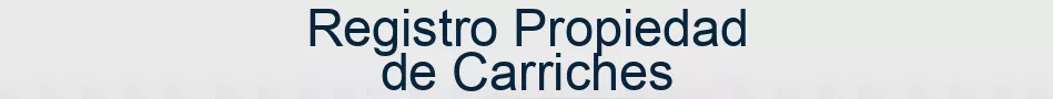 Registro Propiedad de Carriches