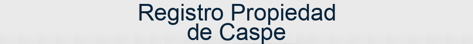 Registro Propiedad de Caspe