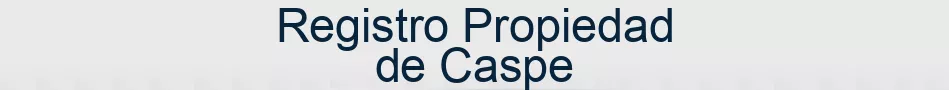 Registro Propiedad de Caspe