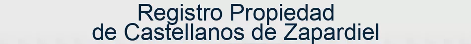 Registro Propiedad de Castellanos de Zapardiel