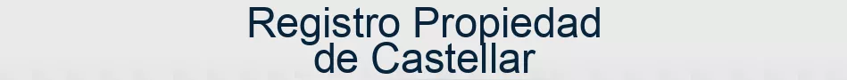 Registro Propiedad de Castellar