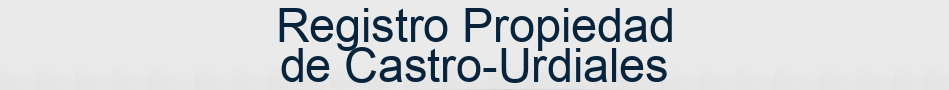 Registro Propiedad de Castro-Urdiales
