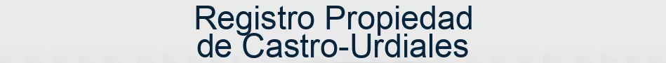 Registro Propiedad de Castro-Urdiales