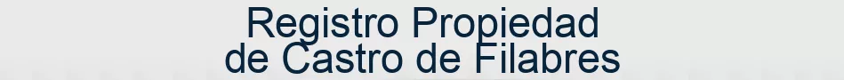 Registro Propiedad de Castro de Filabres