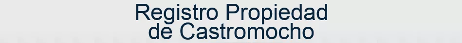 Registro Propiedad de Castromocho