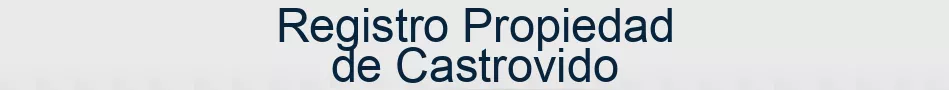Registro Propiedad de Castrovido