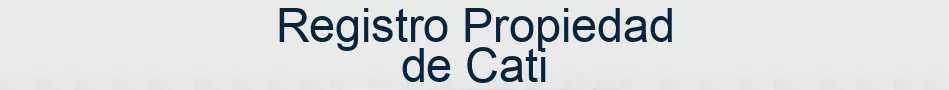 Registro Propiedad de Cati