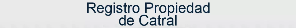 Registro Propiedad de Catral