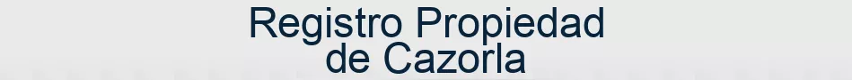 Registro Propiedad de Cazorla