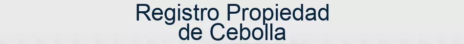 Registro Propiedad de Cebolla