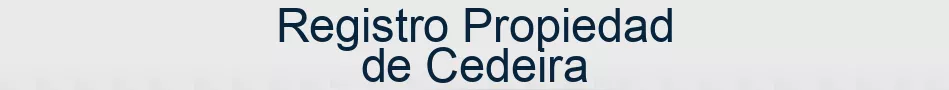 Registro Propiedad de Cedeira