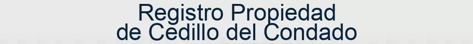 Registro Propiedad de Cedillo del Condado